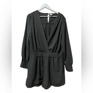 Evouges Black Long Sleeve Romper – 2XL